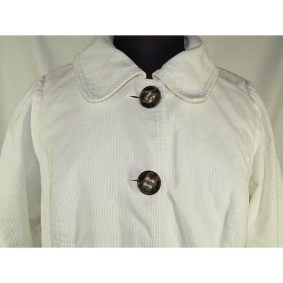 Lane Bryant White Corduroy Jacket Plus Size 14-16 - Picture 4 of 8